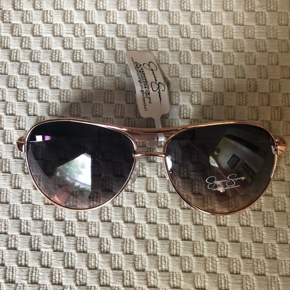 Jessica Simpson Accessories - Jessica Simpson Aviator Metal Rose Gold Sunglasses